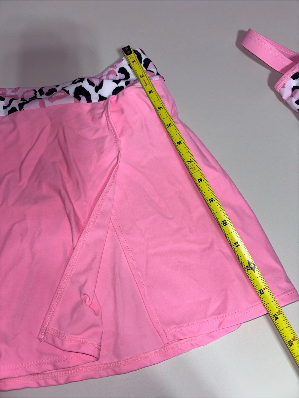 SHEIN Pink Black White Leopard Print 2 Piece Swimsuit - Picture 10 of 12